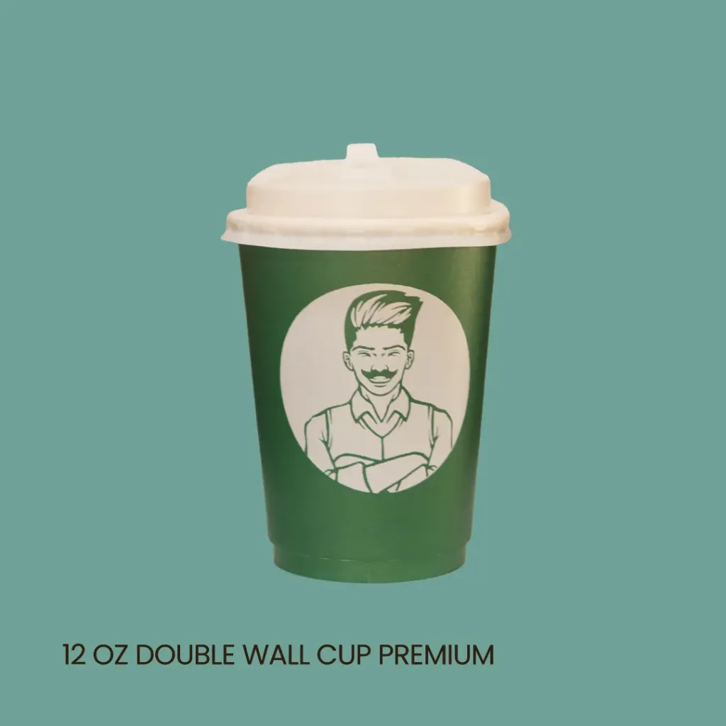 [CUPDW12BP100P] 12 oz Double Wall Cup with Lid for PREMIUM (100pcs)